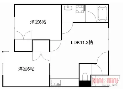 リベルタ(2LDK/2階)の間取り写真