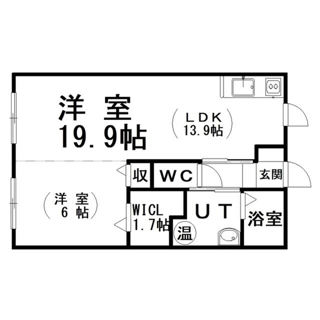 LA TOUR WIN(ワンルーム/2階)の間取り写真