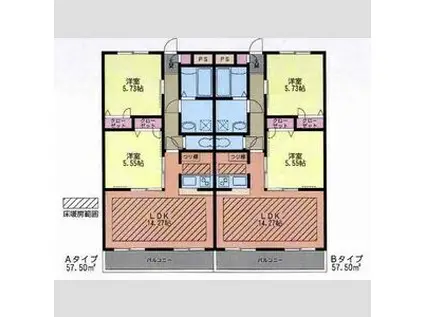 CCR-2014(2LDK/1階)の間取り写真