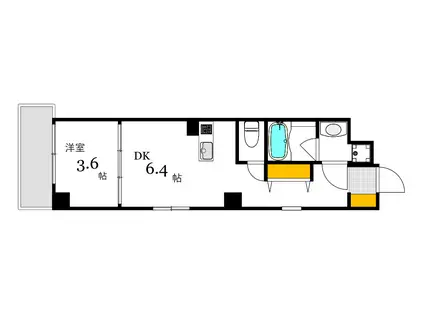 LIFEMENT GLANZ SAKAIMACHI(1DK/11階)の間取り写真