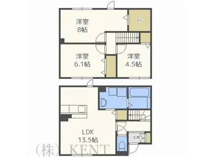 アル・ソーレ アラカン(3LDK/1階)の間取り写真