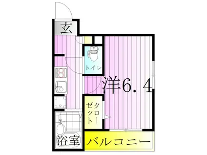 MELDIA梅島V(1K/3階)の間取り写真