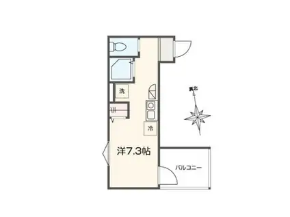 MELLAS矢川IV(ワンルーム/1階)の間取り写真