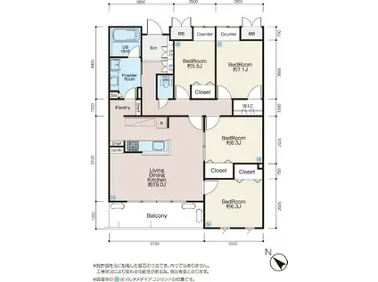 プレステージ吉祥寺(4LDK/5階)の間取り写真