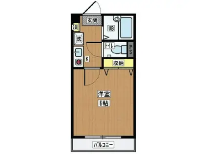 Mコート千歳台(1K/2階)の間取り写真