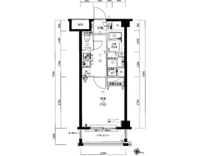 ライジングプレイス八王子みなみ野(1K/3階)の間取り写真