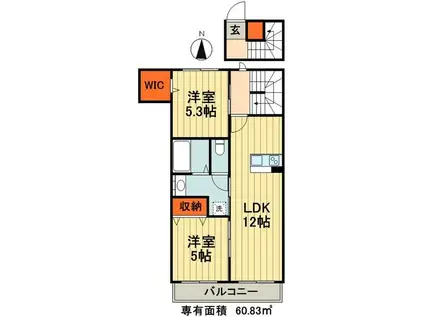 メゾン グランデュール(2LDK/1階)の間取り写真