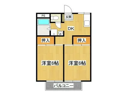 第二コーポヒロ(2DK/1階)の間取り写真