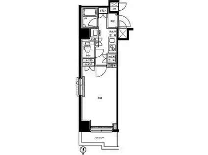 ルーブル両国弐番館(1K/8階)の間取り写真