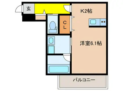 石橋3丁目(ワンルーム/1階)の間取り写真