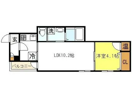 F MAISON GRACEII(1LDK/3階)の間取り写真