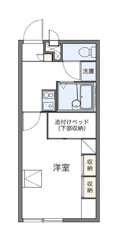 アーベントロート(1K/1階)の間取り写真
