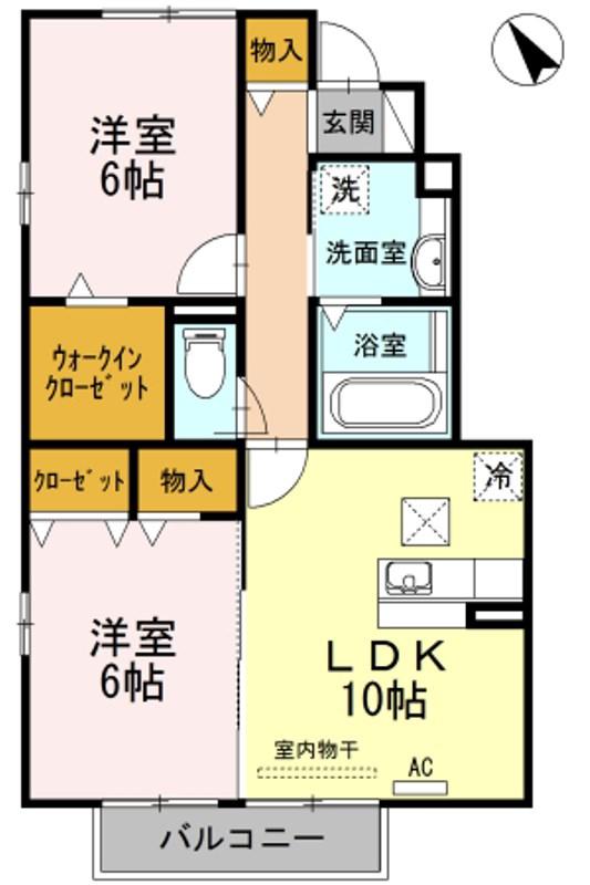 サニーソフィア(2LDK/1階)の間取り写真