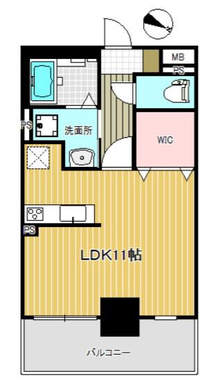 桜木-MSK(ワンルーム/10階)の間取り写真