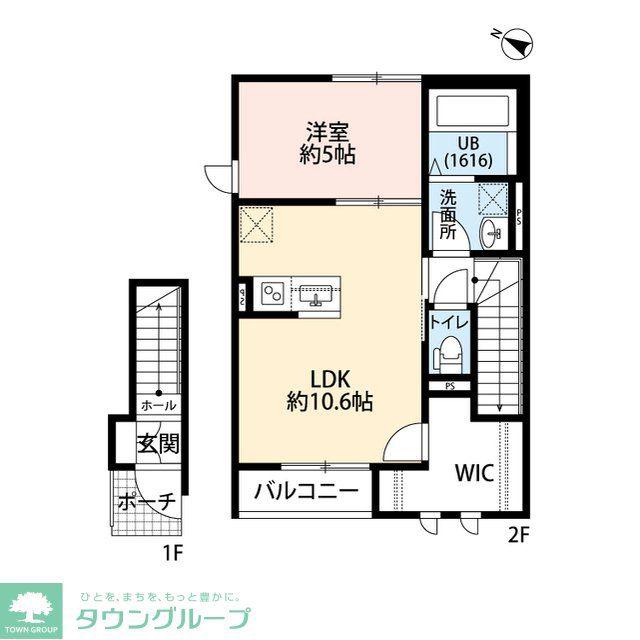 シャトームラシュウIII(1LDK/2階)の間取り写真