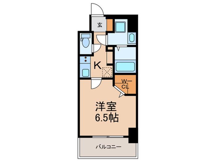 LA DOUCEUR谷町(1K/13階)の間取り写真