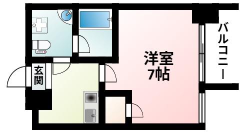 アスール江坂3RD(1K/11階)の間取り写真