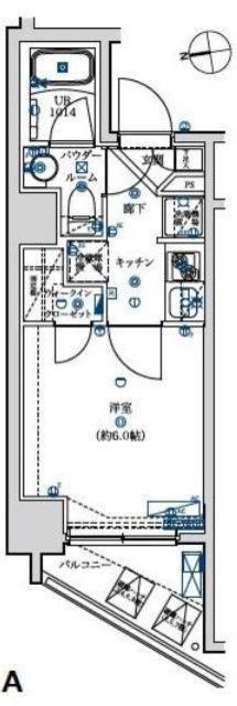 フェルクルールプレスト目白(1K/3階)の間取り写真