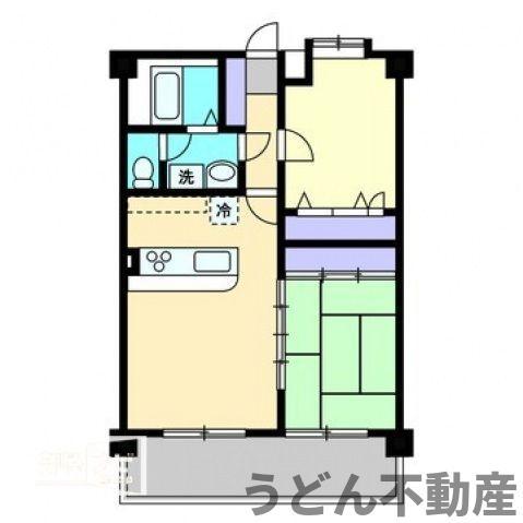 GLYCINE(2LDK/1階)の間取り写真