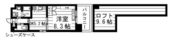 S-FORT大分駅前(1DK/11階)の間取り写真