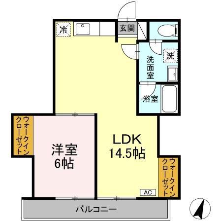 松本ビル(2DK/3階)の間取り写真