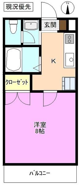 芙蓉ハイツ(1K/3階)の間取り写真
