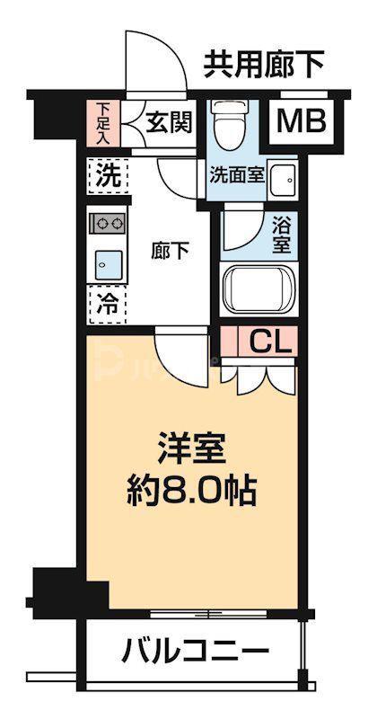 ARCOBALENO OSHIAGE BLOSSOM(1K/2階)の間取り写真