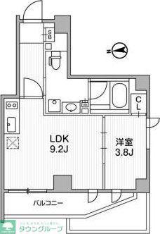 LIGHTHOUSE中馬込(1LDK/4階)の間取り写真