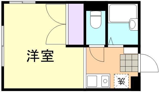 エステートナガオ(1K/2階)の間取り写真