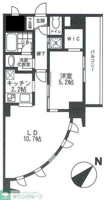 LA・SAKURAS ラサクラス(1LDK/6階)の間取り写真