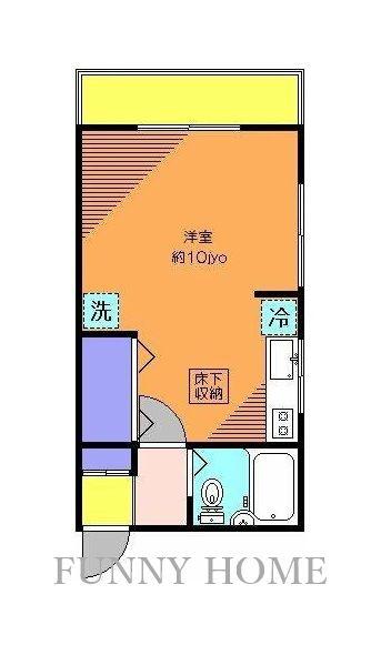 ストークヴィオラ(ワンルーム/1階)の間取り写真