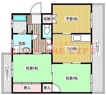ロイヤルマンション国分(3DK/3階)の間取り写真