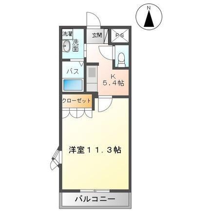 エル・アール(1K/2階)の間取り写真