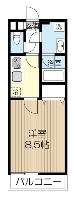 アムール ブリエ(1K/2階)の間取り写真