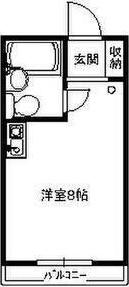 第81松井ビル(ワンルーム/1階)の間取り写真