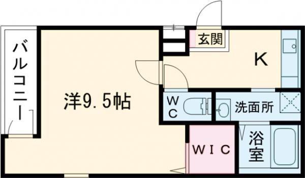 フジパレス新金岡V番館(1K/3階)の間取り写真