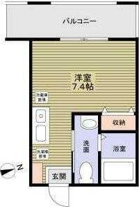 α PARKS イースト(ワンルーム/3階)の間取り写真