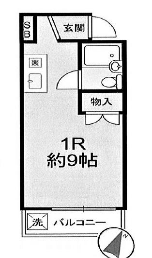 コートアベニュー(ワンルーム/3階)の間取り写真