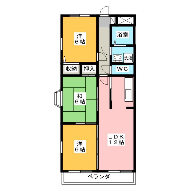 アーバンレジデンス(3LDK/2階)の間取り写真