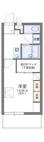 レオパレスドリーム21(1K/1階)の間取り写真
