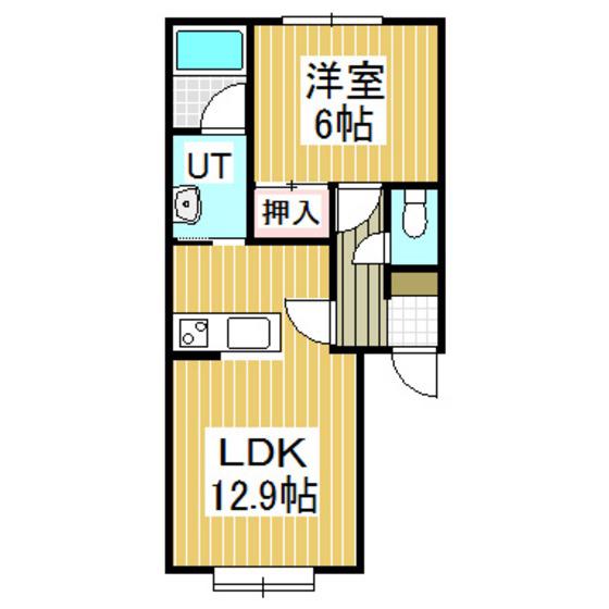 ハイツエクセル(1DK/2階)の間取り写真