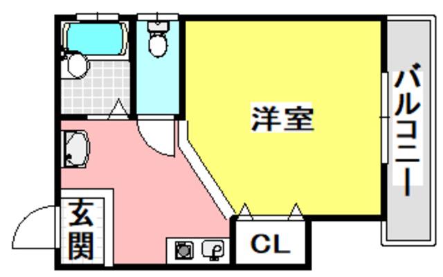 サンメゾンVII(ワンルーム/3階)の間取り写真