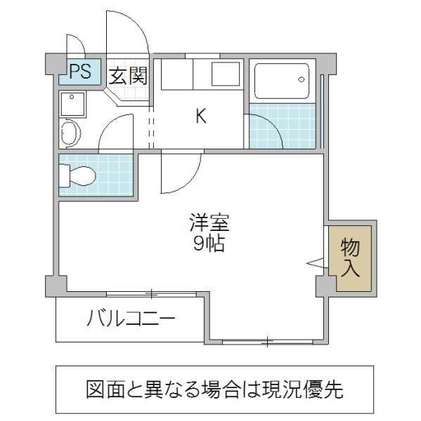 グランパルAZV(1K/1階)の間取り写真