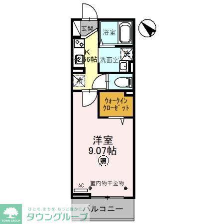 アクトルシェリア(1K/3階)の間取り写真