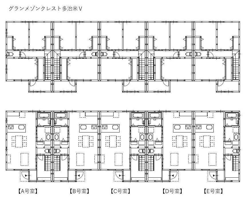 グランメゾンクレスト多治米V(3LDK/1階)の間取り写真