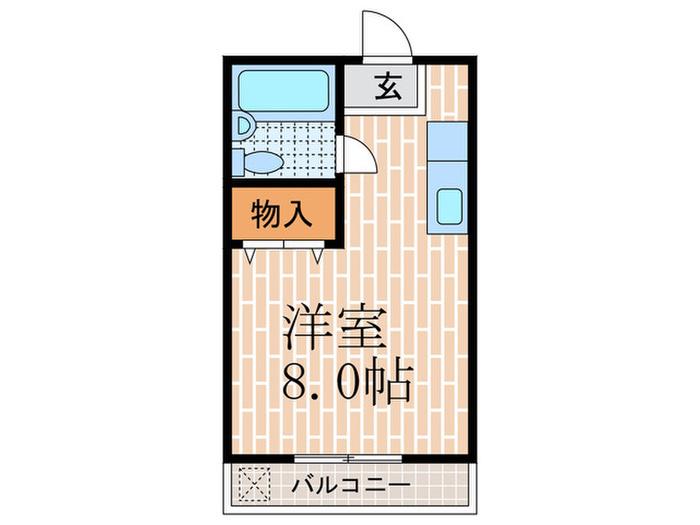 タケトミ観月橋(ワンルーム/1階)の間取り写真
