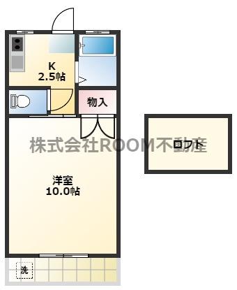 メゾンETOI(1K/2階)の間取り写真