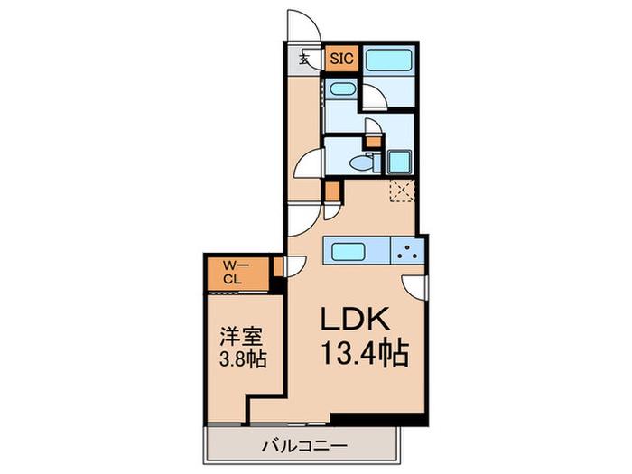 パークコート恵比寿(1LDK/5階)の間取り写真