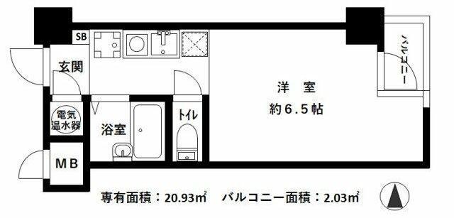 ニュー池袋ハイツ(ワンルーム/6階)の間取り写真