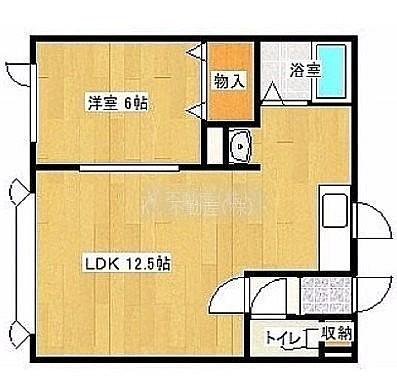 ウエストサイト(1LDK/2階)の間取り写真